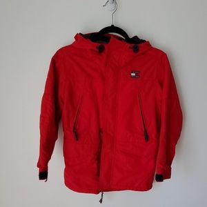 Kids small Tommy Hilfiger red fall jacket coat